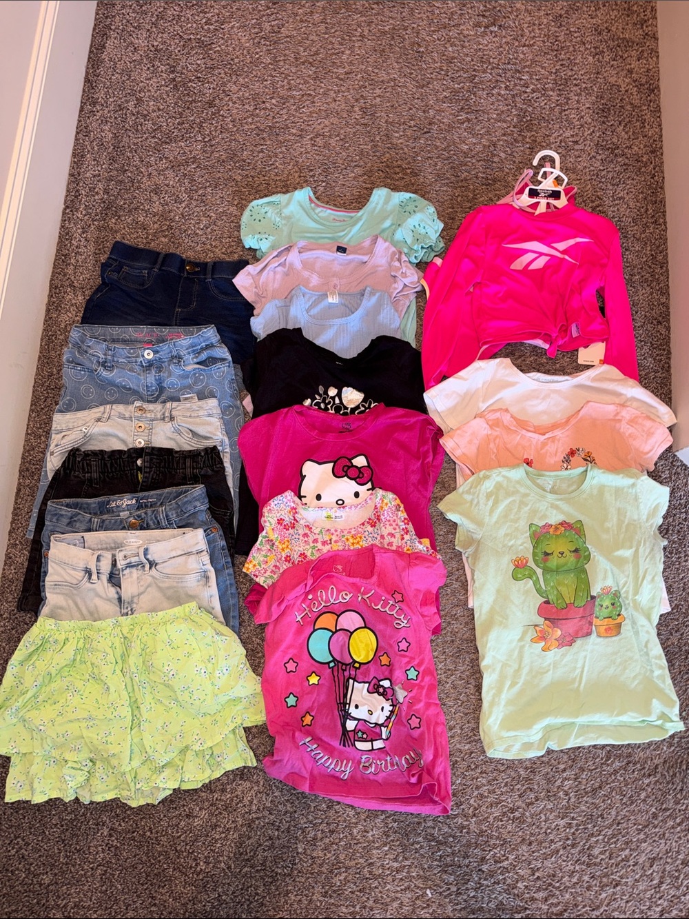 Girls Bundle Assorted Kids Shorts & Tops 10/12